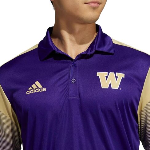 Adidas Washington Huskies NCAA Men's Polo Golf Shirt, Purple in Saudi Arabia