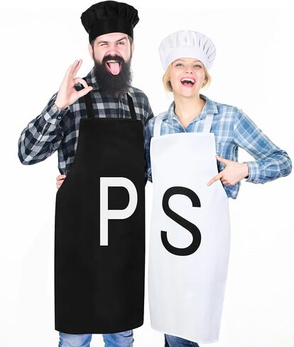 4 Pcs Costume Set Chef Hat and Apron for Halloween Couples Costume Mens and Womens for Adults in Saudi Arabia