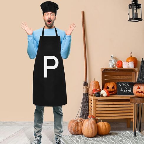 4 Pcs Costume Set Chef Hat and Apron for Halloween Couples Costume Mens and Womens for Adults in Saudi Arabia