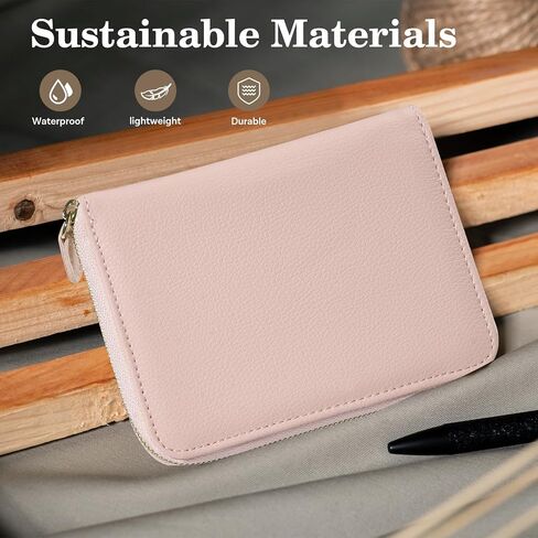 CoBak Passport Holder Cover with Safe Zipper Closure, Premium Passport Wallet for Travel, Cute RFID Blocking Card Case, Waterproof Travel Accessories for Man, Black Grain in Saudi Arabia