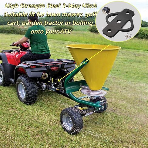 مقطورة مقطورة 3-way محول الصلب Hitch Hitiver Mount مع الترباس لجرار جولف Garden Garden جرار ATV العشب مسطح السحب السحب جبل (أسود) in Kuwait