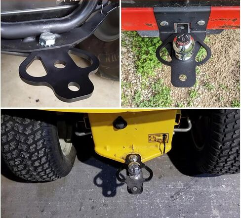 مقطورة مقطورة 3-way محول الصلب Hitch Hitiver Mount مع الترباس لجرار جولف Garden Garden جرار ATV العشب مسطح السحب السحب جبل (أسود) in Kuwait