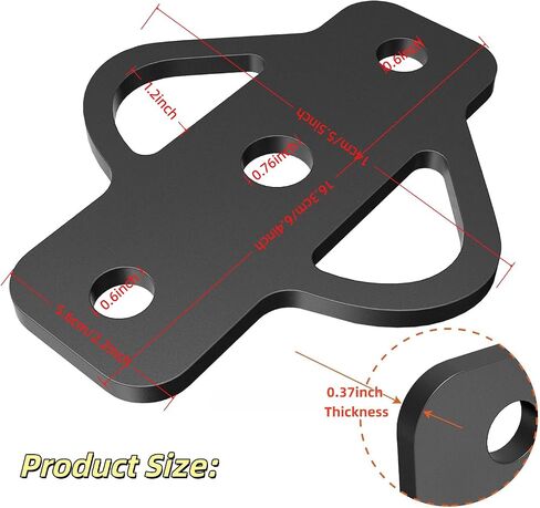 مقطورة مقطورة 3-way محول الصلب Hitch Hitiver Mount مع الترباس لجرار جولف Garden Garden جرار ATV العشب مسطح السحب السحب جبل (أسود) in Kuwait