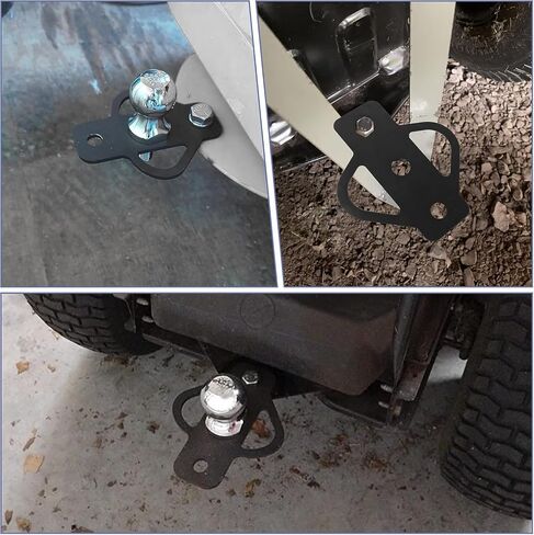 مقطورة مقطورة 3-way محول الصلب Hitch Hitiver Mount مع الترباس لجرار جولف Garden Garden جرار ATV العشب مسطح السحب السحب جبل (أسود) in Kuwait