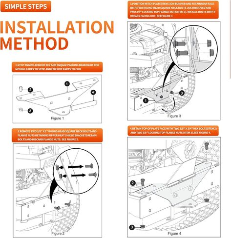 71502800 Trailer Hitch Kit لعمليات التثبيت الصفرية ، مرفق القطر الثقيل لمرورات العشب بسعة 300 رطل ، متوافقة مع نماذج ARIENS EDGE & Gravely ZT ، التثبيت السهل ، المتين in Kuwait