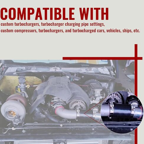 Straight connector silicone hose,Intake/intercooler pipe ID 2.5 inch Length 8inch Thickness 5mm 5-ply with 2 Stainless Steel T-Clamps (Length: 8in Width: 2.48in) in Saudi Arabia