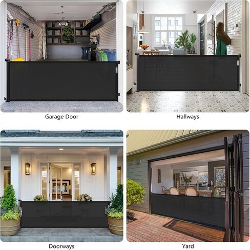 Retractable Baby Gate 65" Dog Gate Mesh Safety Pet Gate Indoor Outdoor Child Safety Baby Gates for Stairs, Doorways, Hallways in Saudi Arabia