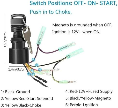 2Pack Ignition Key Switch for Outboard 87-17009A2 in Saudi Arabia