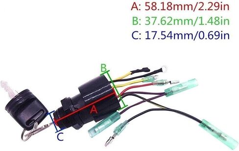 2Pack Ignition Key Switch for Outboard 87-17009A2 in Saudi Arabia