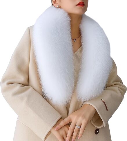 Scarf for Women, Faux Fur Soft Warmer Collar Men Women's Neck Scarves Wraps for Fall Winter Coat Decor in Saudi Arabia