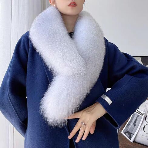 Scarf for Women, Faux Fur Soft Warmer Collar Men Women's Neck Scarves Wraps for Fall Winter Coat Decor in Saudi Arabia