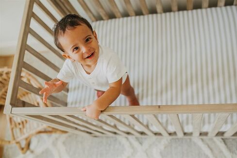 NODNAL CO. Fitted Crib Sheet - 100% Cotton for Baby Girl/Boy Nursery Bedding - Gender Neutral Patterns and Colors - Unisex for Standard Baby or Toddler Crib Mattress (I Love You) in Kuwait