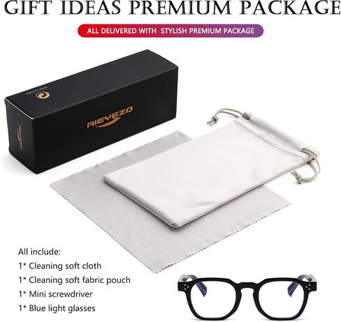 AIEYEZO Retro Blue Light Glasses for Men Women Square Thick Framed Eyeglasses Trendy Vintage Computer Glasses in Saudi Arabia