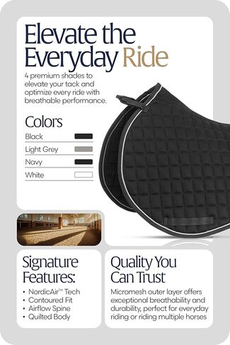 Equinavia Svalbard NordicAir All Purpose Saddle Pad | Breathable Micromesh | Contoured Shape in Kuwait
