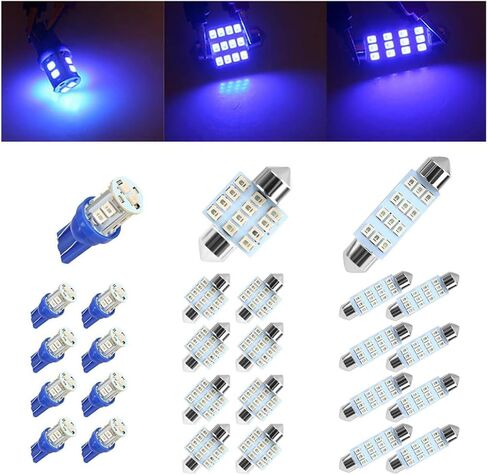 مجموعة مجموعة المصباح الداخلية 24PCS ، T10 31 مم 42 مم 12 فولت مركبة قبة مصابيح LED البديلة ، مصابيح صندوق ترخيص خريطة السيارات ، Universal لشاحنة سيارات الدفع الرباعي RV (أبيض) in Kuwait