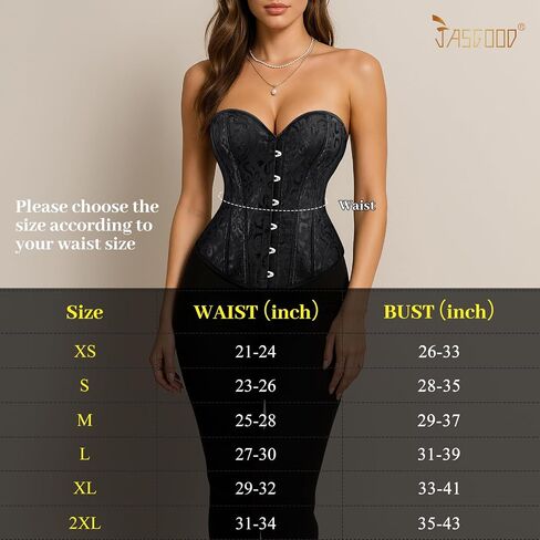 جاسوجود مشد قمم للنساء Overbust Bustier - الدانتيل جاكار للملابس الداخلية Corset in Saudi Arabia