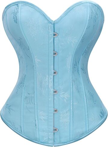 جاسوجود مشد قمم للنساء Overbust Bustier - الدانتيل جاكار للملابس الداخلية Corset in Saudi Arabia