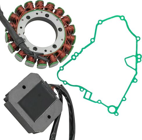 Caltric Stator and Regulator Rectifier with Gasket Compatible With Kawasaki Brute Force 650 Kvf650 4X4 2005-2013 in Saudi Arabia
