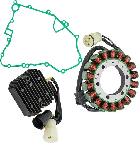 Caltric Stator and Regulator Rectifier with Gasket Compatible With Kawasaki Brute Force 650 Kvf650 4X4 2005-2013 in Saudi Arabia