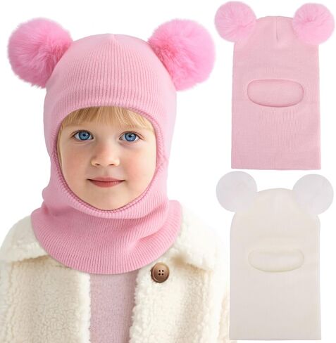 Bqubo Kids Winter Hat Diven Boys Girls متماسكون في صفقات الفصائل قبعة مزدوجة ثخنة من طلاء التزلج على الجليد in Saudi Arabia