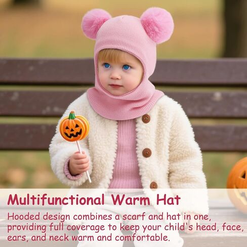 Bqubo Kids Winter Hat Diven Boys Girls متماسكون في صفقات الفصائل قبعة مزدوجة ثخنة من طلاء التزلج على الجليد in Saudi Arabia