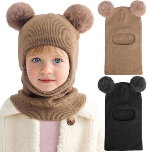 Bqubo Kids Winter Hat Diven Boys Girls متماسكون في صفقات الفصائل قبعة مزدوجة ثخنة من طلاء التزلج على الجليد in Saudi Arabia
