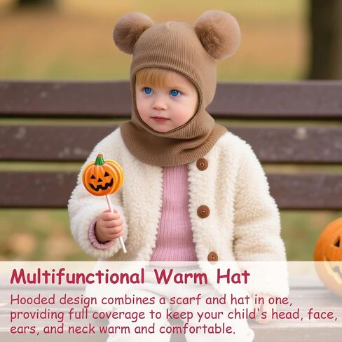 Bqubo Kids Winter Hat Diven Boys Girls متماسكون في صفقات الفصائل قبعة مزدوجة ثخنة من طلاء التزلج على الجليد in Saudi Arabia