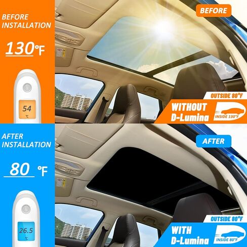 D-lumina لـ Tesla Model 3 Sunshade ، Snroff Snroff Shade Window Control UV & Heat Protection for Model 3 Accessories 2021-2023 ، لن يتم ترقية Sun Sun Design Design Design (مجموعة من 2) in Kuwait