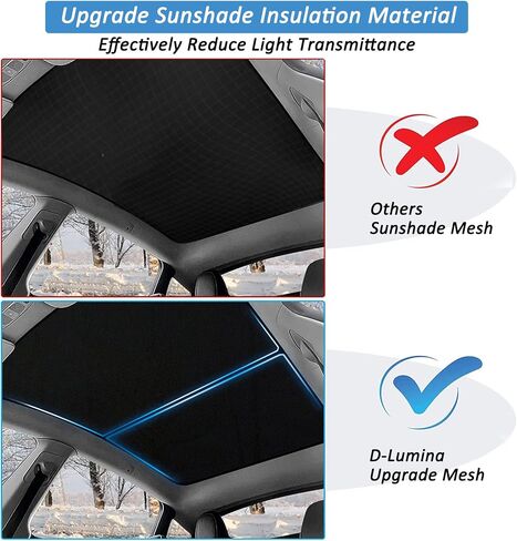 D-lumina لـ Tesla Model 3 Sunshade ، Snroff Snroff Shade Window Control UV & Heat Protection for Model 3 Accessories 2021-2023 ، لن يتم ترقية Sun Sun Design Design Design (مجموعة من 2) in Kuwait
