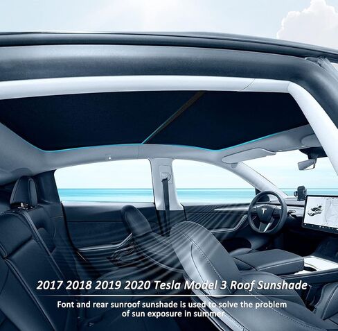 D-lumina لـ Tesla Model 3 Sunshade ، Snroff Snroff Shade Window Control UV & Heat Protection for Model 3 Accessories 2021-2023 ، لن يتم ترقية Sun Sun Design Design Design (مجموعة من 2) in Kuwait