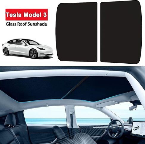 D-lumina لـ Tesla Model 3 Sunshade ، Snroff Snroff Shade Window Control UV & Heat Protection for Model 3 Accessories 2021-2023 ، لن يتم ترقية Sun Sun Design Design Design (مجموعة من 2) in Kuwait
