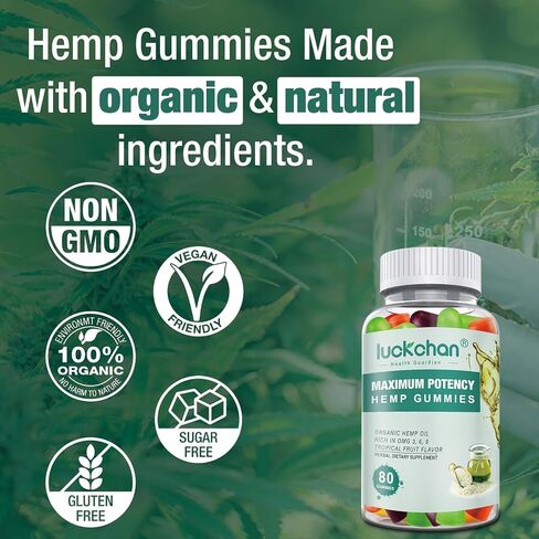 (3 Packs) Hemp Gummies High Potency for Sleep, Pain, Anxiety- Pure Extra Strength Organic Hеmp Oil Gummies - 100% Natural Bear Hemp Gummy for Adults in Saudi Arabia