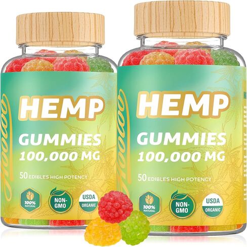 Hooloo Holoo Hemp Gummies 100،000mg للحصول على دعم في وقت النوم العميق وإغاثة الانزعاج ، فاكهي غلام فيتامينات أوميغا 3 ، مصنوعة في الولايات المتحدة الأمريكية in Kuwait