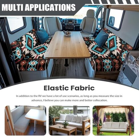 RV Sofa Seat Slipcovers Fashion Camper Cushion Slipcover Stretch Easy تركيب ديكور العربة تشمل غطاء مقاعد البدل in Kuwait