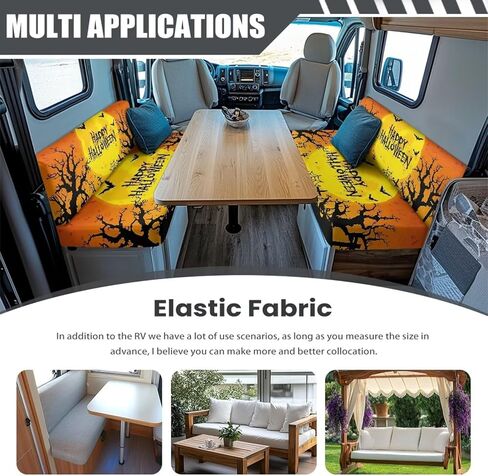 RV Sofa Seat Slipcovers Fashion Camper Cushion Slipcover Stretch Easy تركيب ديكور العربة تشمل غطاء مقاعد البدل in Saudi Arabia