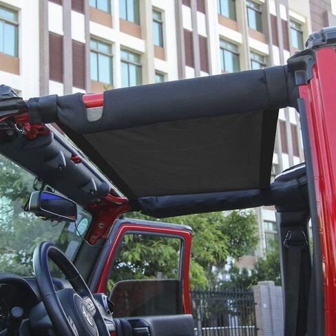 سقف سيارة Cherocar Sunshade Bikini Top Sun Shade for Jeep Wrangler Unlimited Accessories 1987-2020 YJ ، TJ ، LJ ، JK ، JKU ، JL ، JLU ، لـ Jeep Gladiator JT 2020 ، Black Decoration in Saudi Arabia