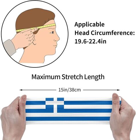 Cute Flag Sweatbands Sports Headbands for Women Men Headband Hair Band for Running, Cycling, Yoga,Gym in Saudi Arabia