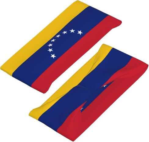 Cute Flag Sweatbands Sports Headbands for Women Men Headband Hair Band for Running, Cycling, Yoga,Gym in Saudi Arabia