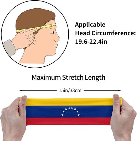 Cute Flag Sweatbands Sports Headbands for Women Men Headband Hair Band for Running, Cycling, Yoga,Gym in Saudi Arabia