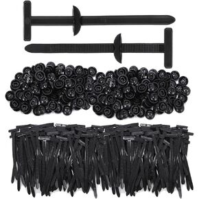 200Pcs Nylon Universal Cable Tie Buckle, Button Zip Tie Rivet Zipper Clips for Cars, Automotive Fender Liner Zip Tie Style Clips, Practical Heavy Duty Self Locking Ziptie with Buckle in Kuwait