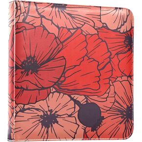 Jiponi Red Poppy Flowers ألبوم صور كبير ، ألبومات قصاصات الغلاف الجلدي DIY لـ 4x6 5x7 6x8 صور ، كتاب ذاكرة لاصق ذاتي لحفل زفاف ، طفل ، عائلة in Kuwait