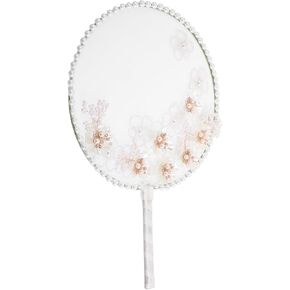 Chinese Round Hand Fan with Elegant Tassel and Realistic Floral Embroidery Lightweight Translucent Decoration Fan for Women for Weddings Parties and Summer Events in Saudi Arabia