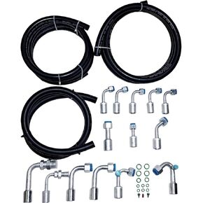 134A AC AC Air Hose Kit W/Fitting & O-Ring متوافق مع Buick Chevrolet Cadillac GMC Wuling Baojun Holden Truck in Kuwait