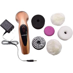 Automatic Electric Shoe Shine Kit Handheld Kit Electric Shoe Brush Portable for Leather Bags Sofa, Gold in Kuwait