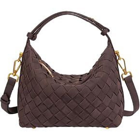 Women's Suede Woven Bag Shoulder Tote Purse Faux Suede Crossbody Handbag Clutch Woven Hobo Bag Satchel Slouchy Handbag 2025 in Kuwait