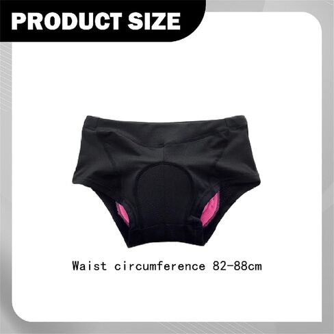 Women's Cycling Underwear Padded Bike Shorts Breathable Riding Underwear with 3D Silicone Cushion for Bicycle Sports- Black in Saudi Arabia