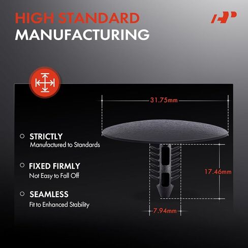 A-Premium 20 PCS Hood Insulation Car Retainer Fastener Push Pin Clips Compatible with Ford F-150 F-250 F-250 F-350 F-450 Super Duty Explorer Edge Taurus Lincoln MKZ Mercury - 7.94mm in Saudi Arabia