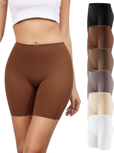 LEVAO Womens Boxer Briefs Boyshorts Seamless Underwear Pack Boy Shorts Panties for Women 6 Pack in Kuwait