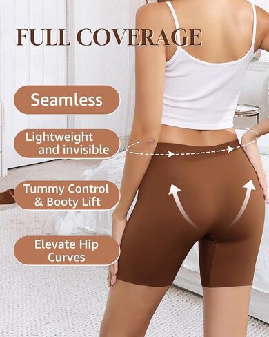 LEVAO Womens Boxer Briefs Boyshorts Seamless Underwear Pack Boy Shorts Panties for Women 6 Pack in Kuwait