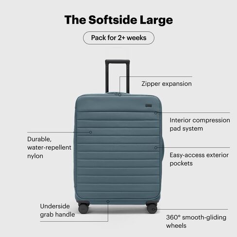 Away Softside Large Checked Suitcase, 29 Inch Lightweight, Expandable Luggage For Men & Women, Durable Nylon Exterior, TSA Approved Lock, Ideal For Trips 2+ Weeks, Coast Blue in Saudi Arabia
